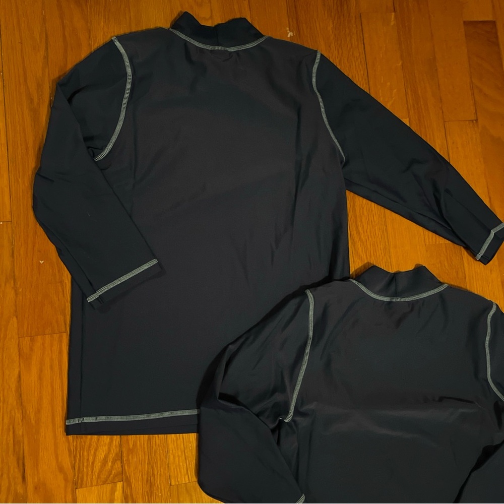Mini Boden Navy Blue Kids Long Sleeve 11-12y Rash Guard Swim Shirts- Lot of 2 - Picture 4 of 7